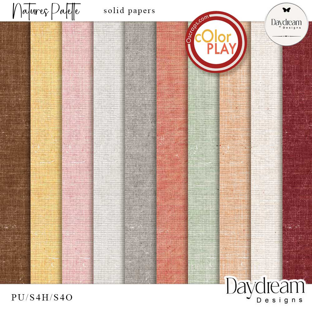Natures Palette Solid Papers by Daydream Designs
