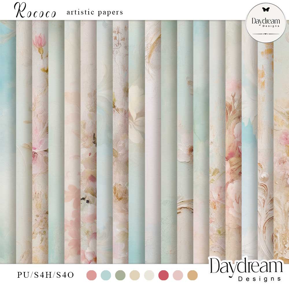 Rococo Artistic Papers by Daydream Designs 