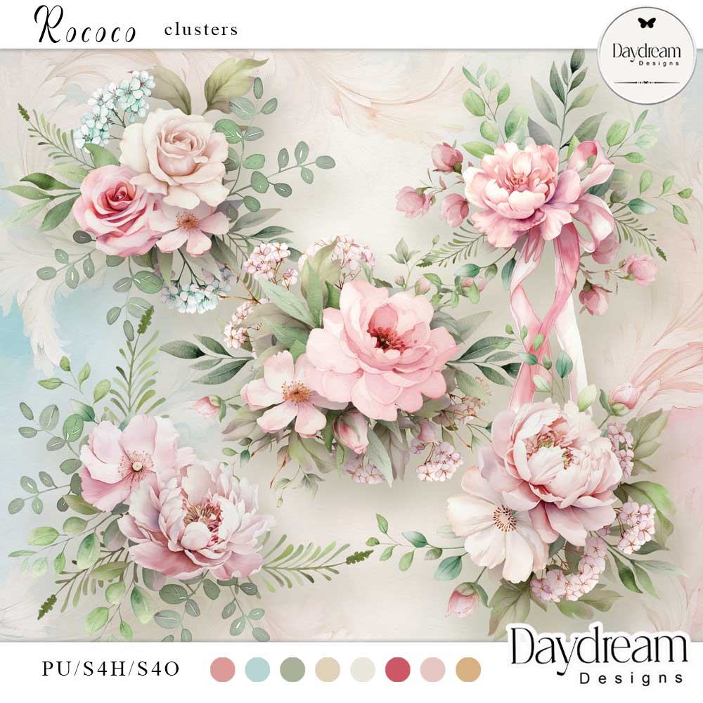 Rococo Clusters by Daydream Designs    