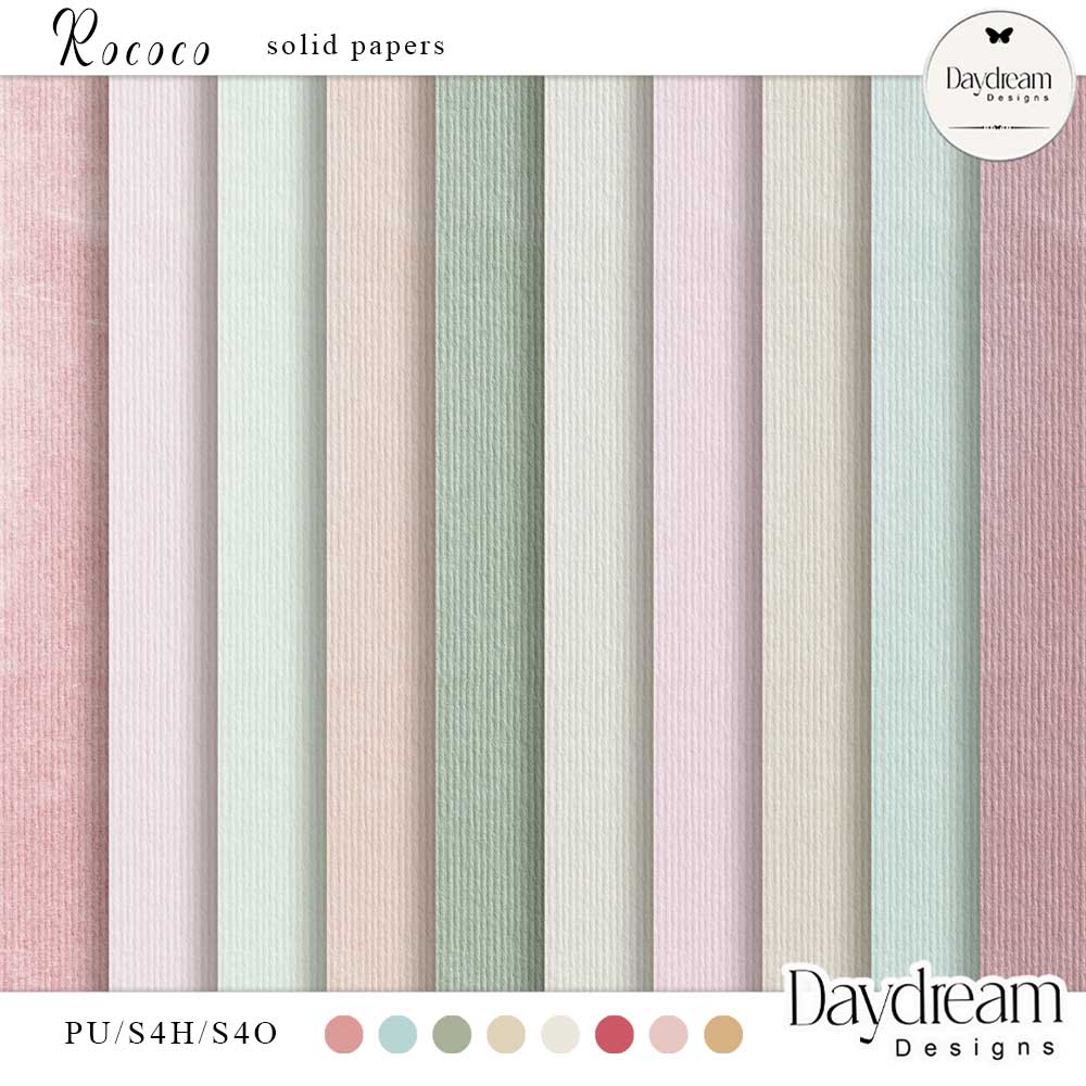 Rococo Solid Papers by Daydream Designs