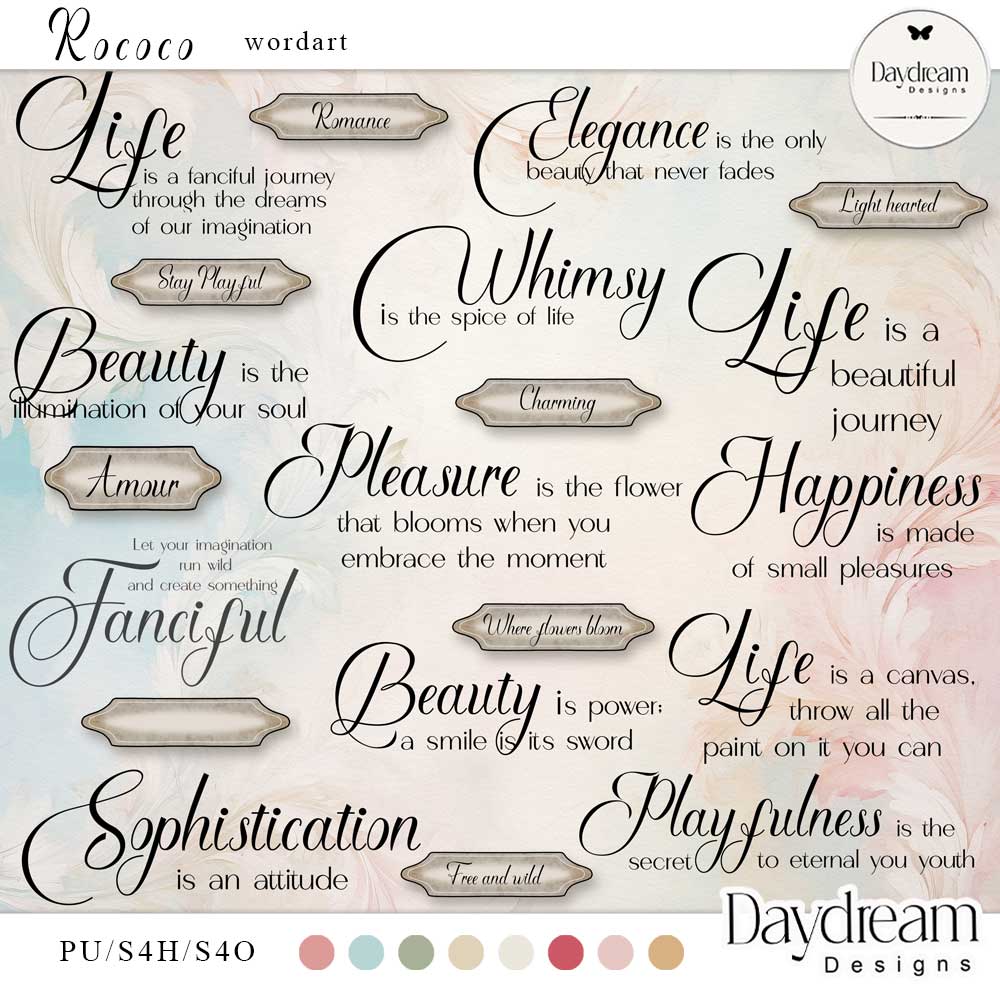 Rococo WordArt by Daydream Designs  