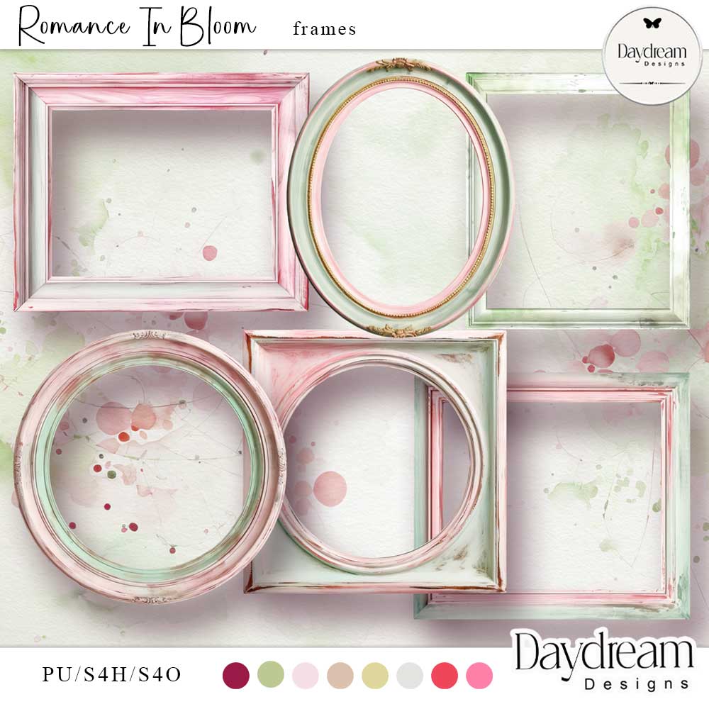 Romance In Bloom Frames by Daydream Designs   