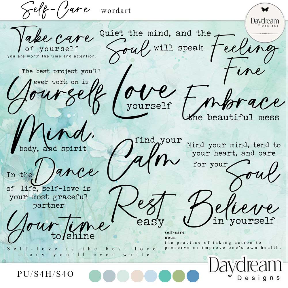 Self Care WordArt by Daydream Design 