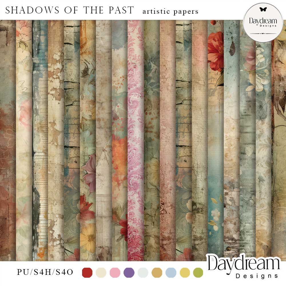 Shadows Of The Past Artistic Papers  by Daydream Designs  