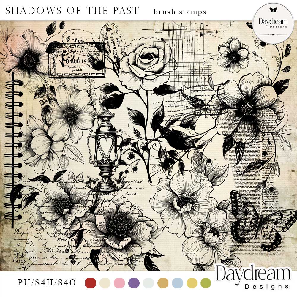 Shadows Of The Past Stamp Brushes by Daydream Designs    