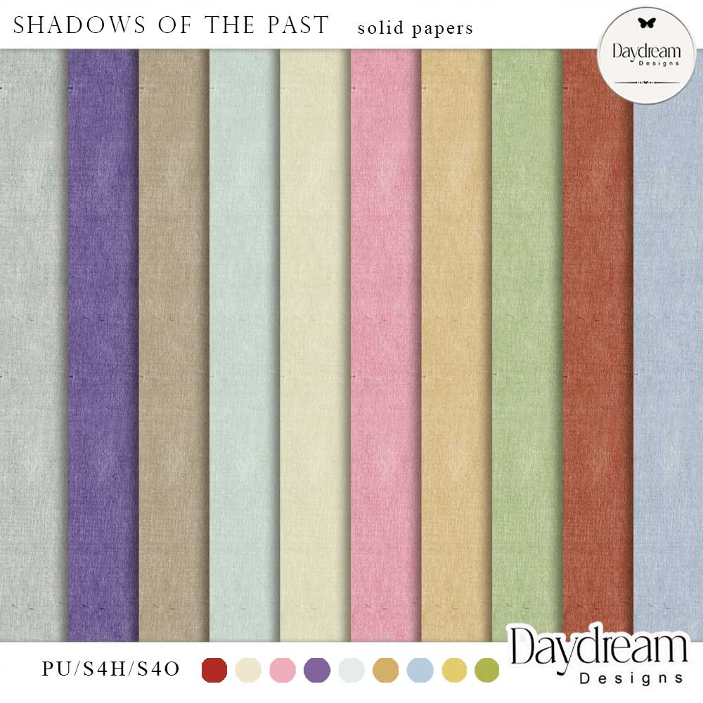 Shadows Of The Past Solid Papers by Daydream Designs