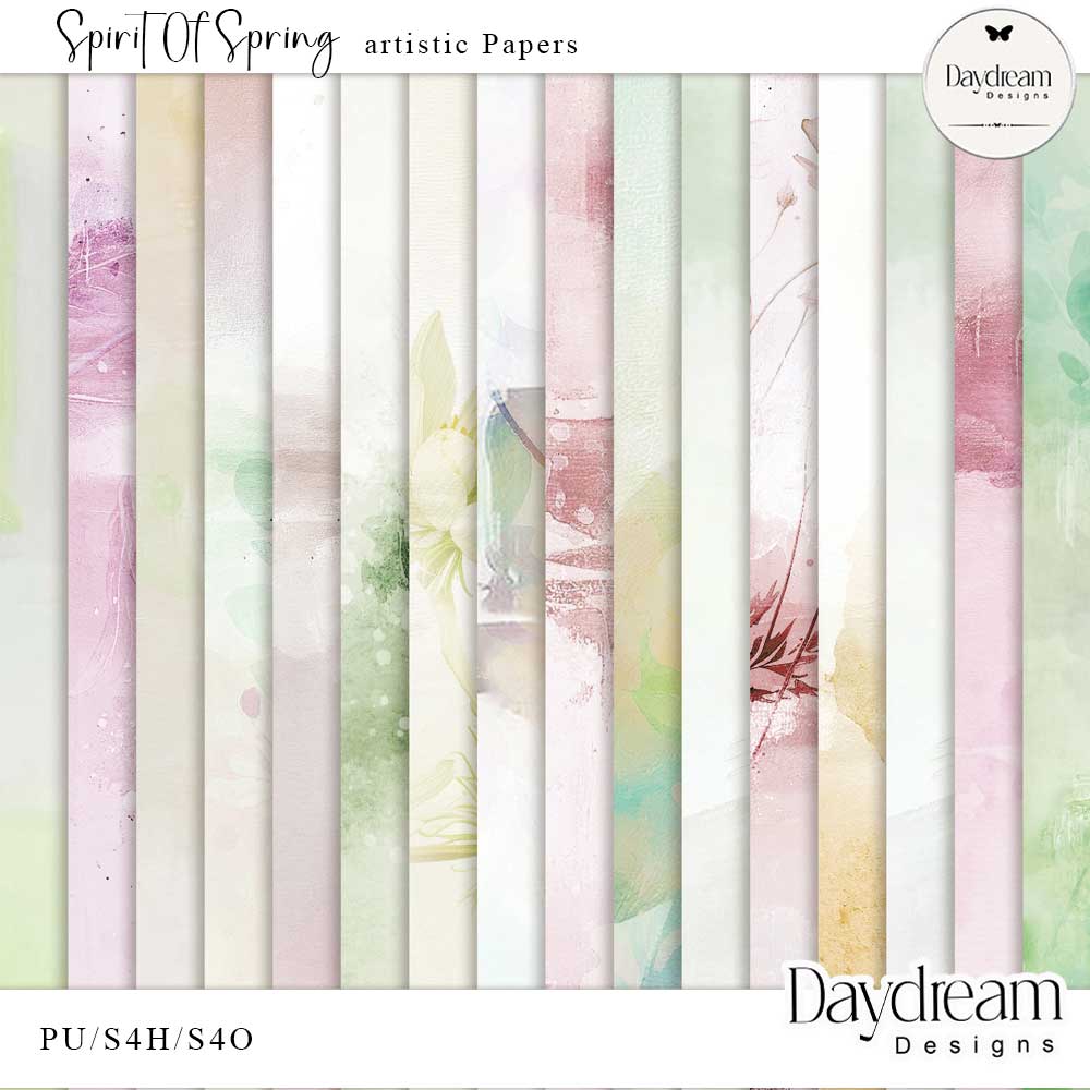 Spririt Of Spring Artistic Papers by Daydream Designs 