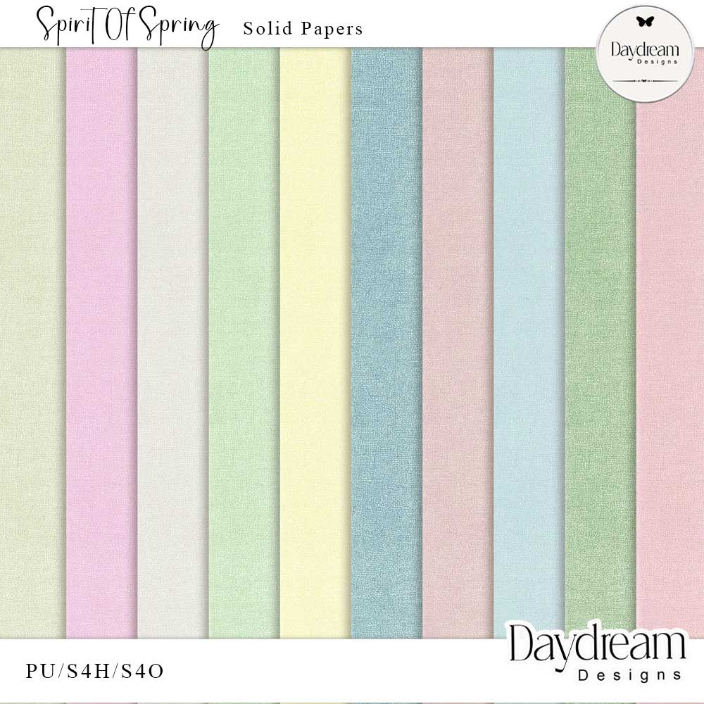 Spririt Of Spring Solid Papers by Daydream Designs