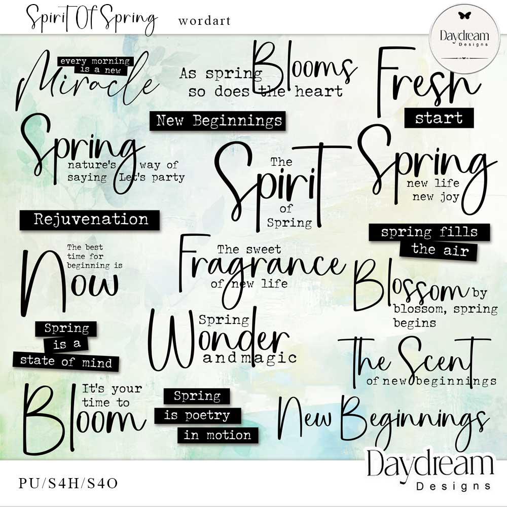 Spririt Of Spring WordArt by Daydream Designs 
