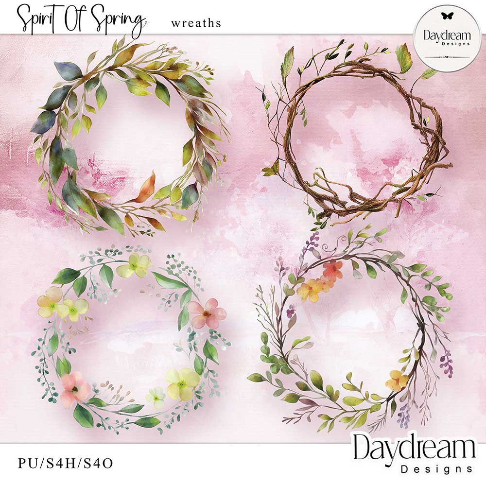 Spririt Of Spring Wreaths by Daydream Designs 