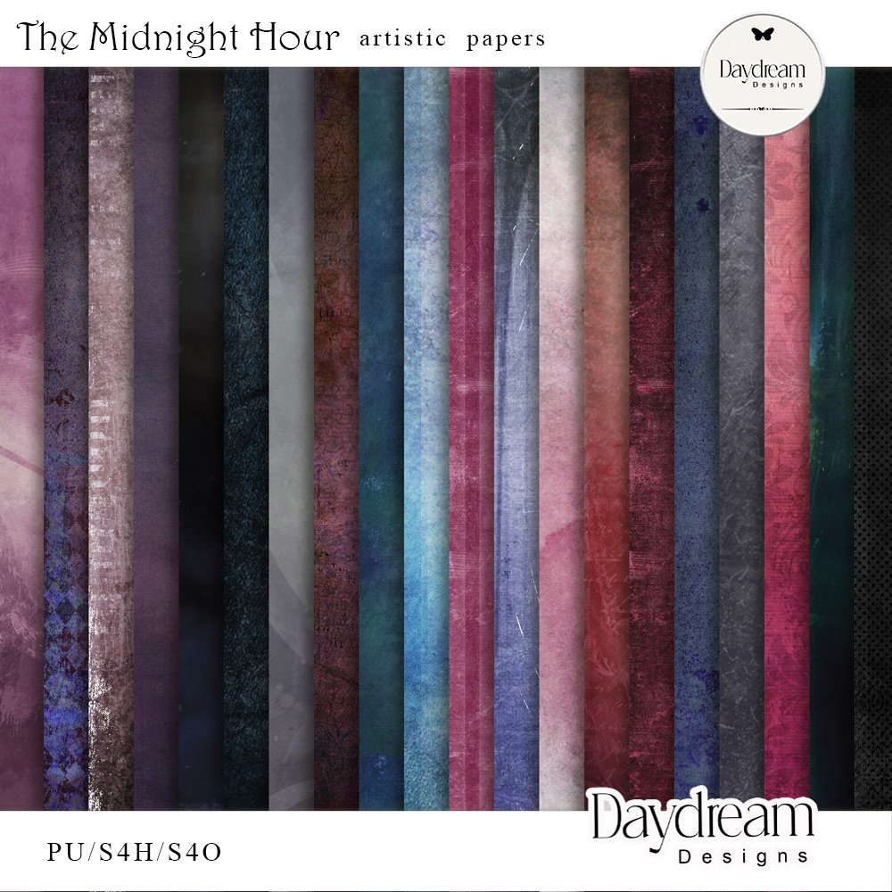 The Midnight Hour Artistic Papers by Daydream Dsigns