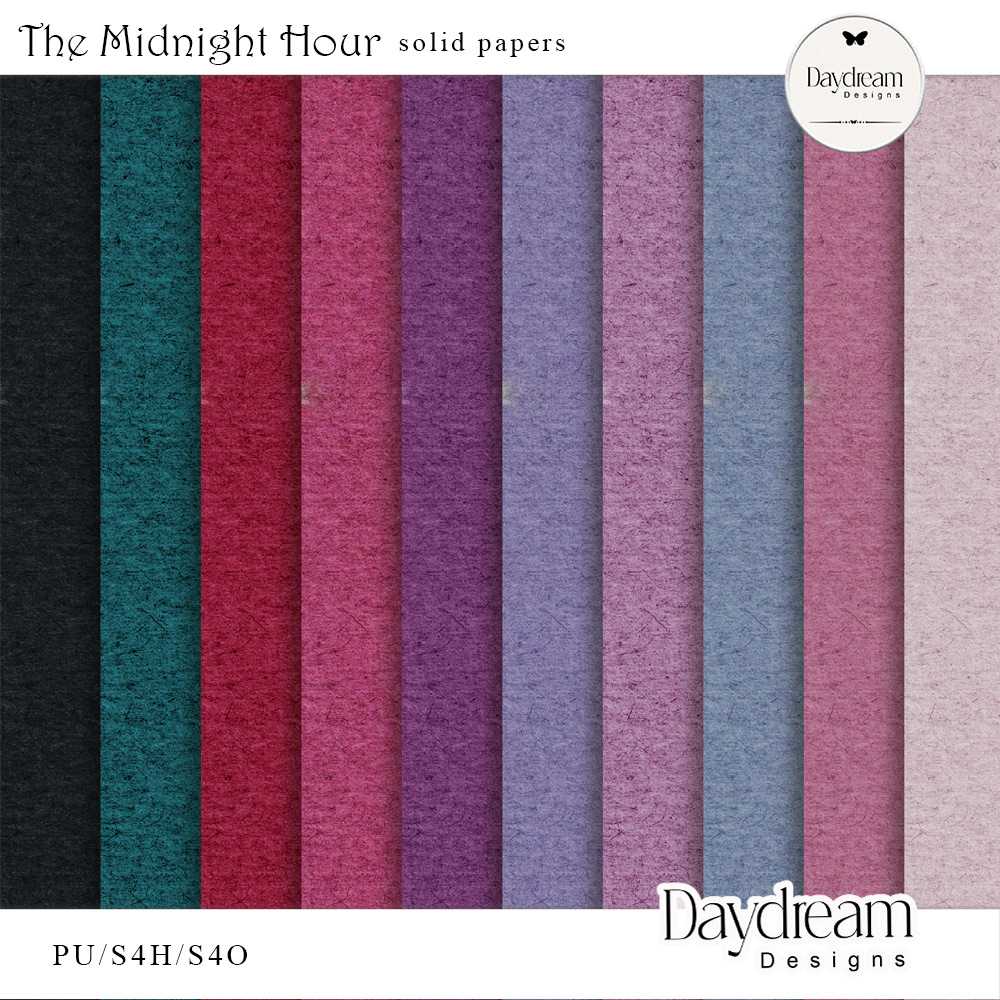 The Midnight Hour Solid Papers by Daydream Designs