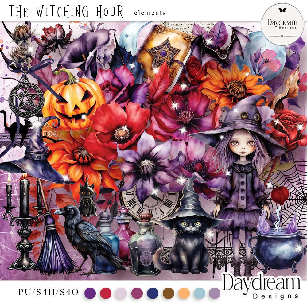 The Witching Hour Page Kit by Daydream Designs   