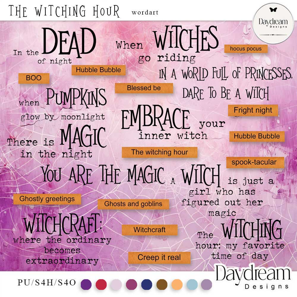 The Witching Hour WordArt by Daydream Designs