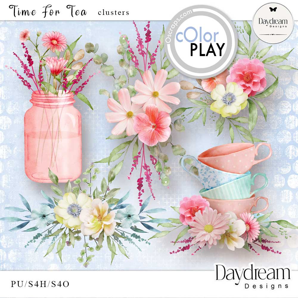 Time For Tea Clusters By Daydream Designs   