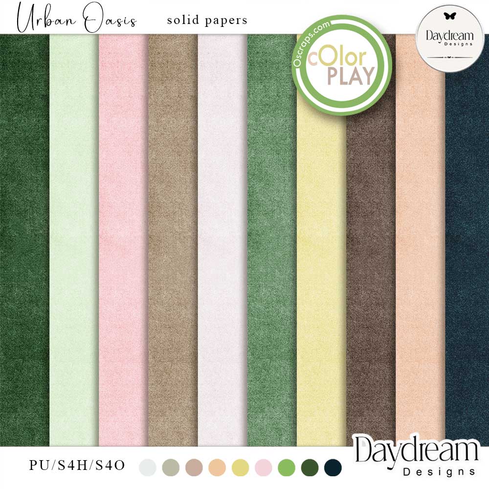 Urban Oasis Solid Papers by Daydream Designs