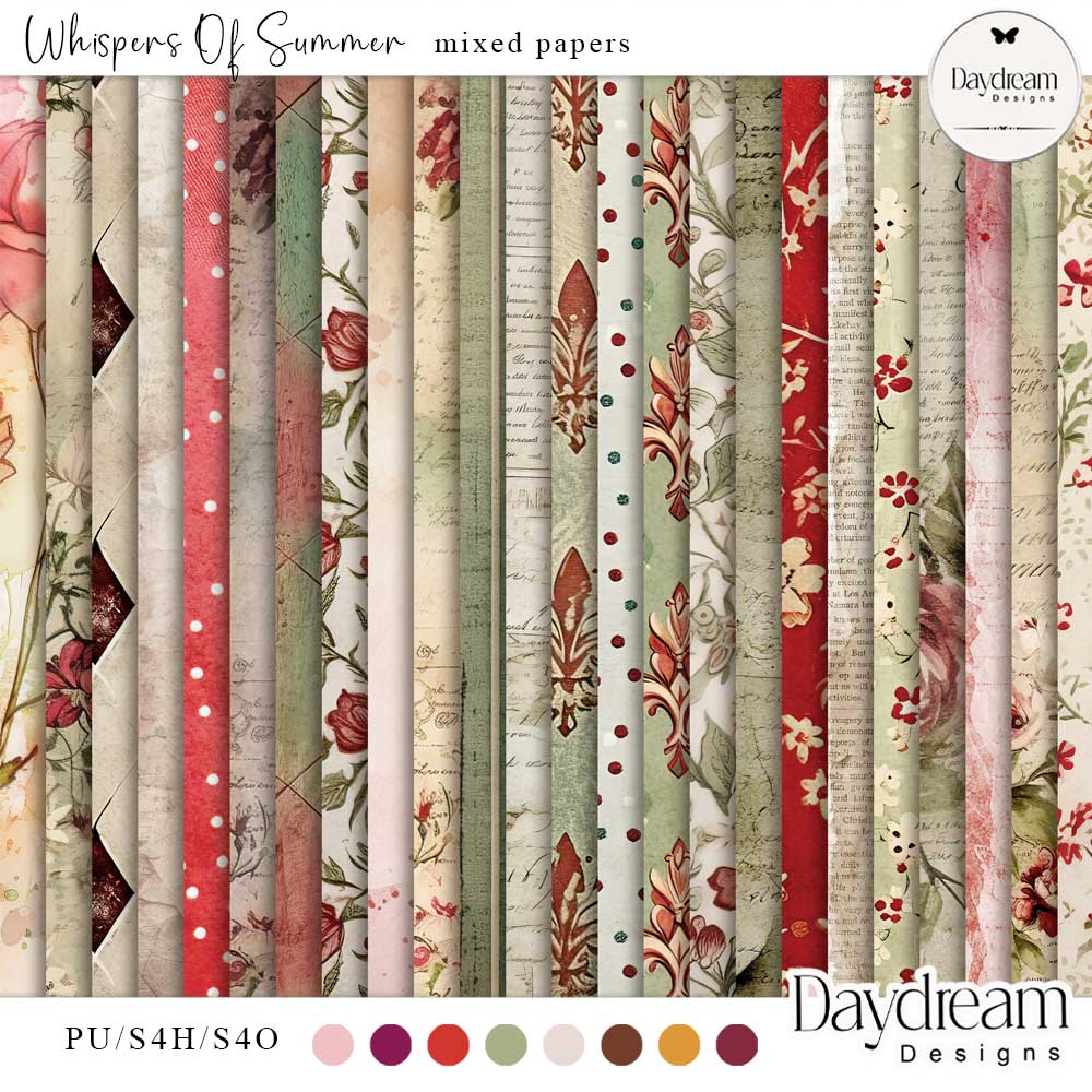 Whispers Of Summer Mixed Papers by Daydream Designs  
