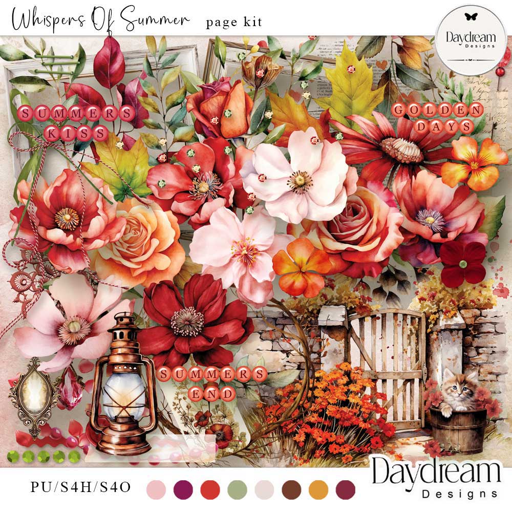 FWP Whispers Of Summer Page Kit by Daydream Designs