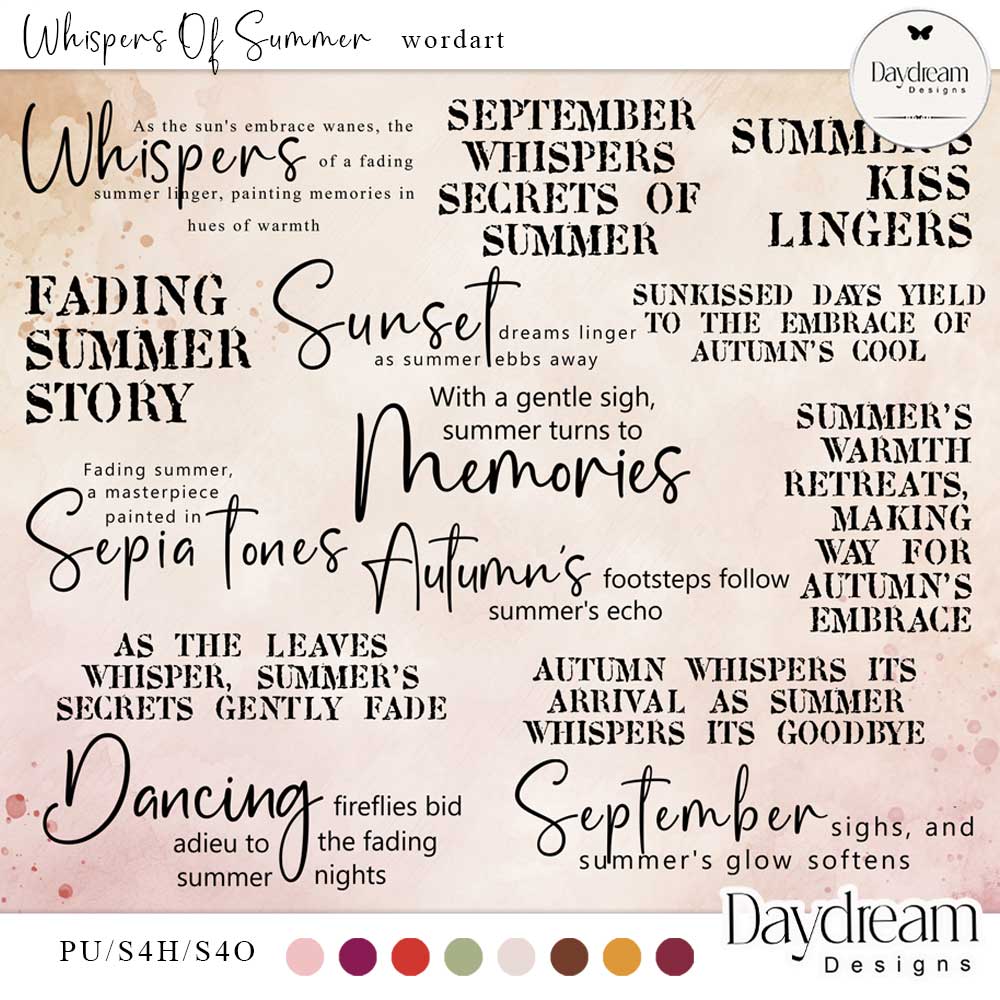 Whispers Of Summer WordArt by Daydream Designs   