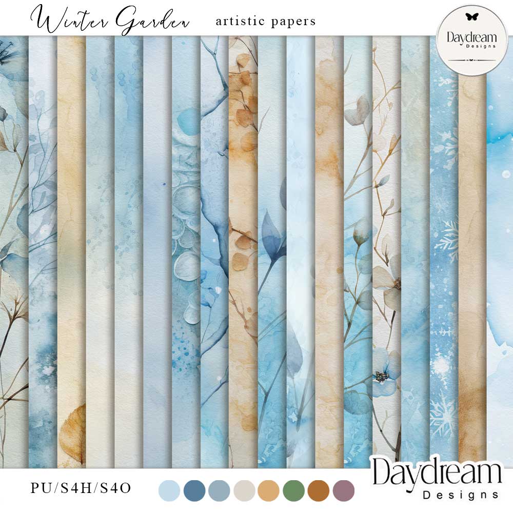Winter Garden Artistic Papers by Daydream Designs 