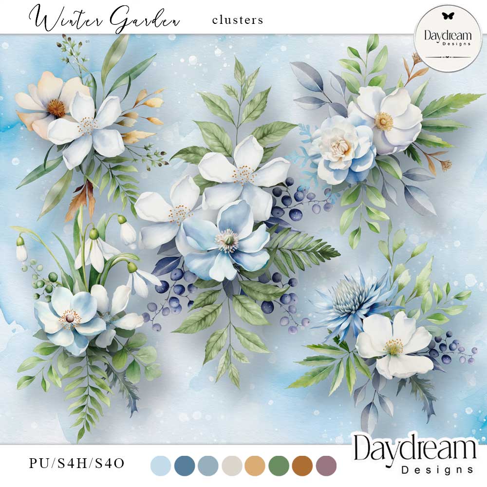 Winter Garden Clusters by Daydream Designs   