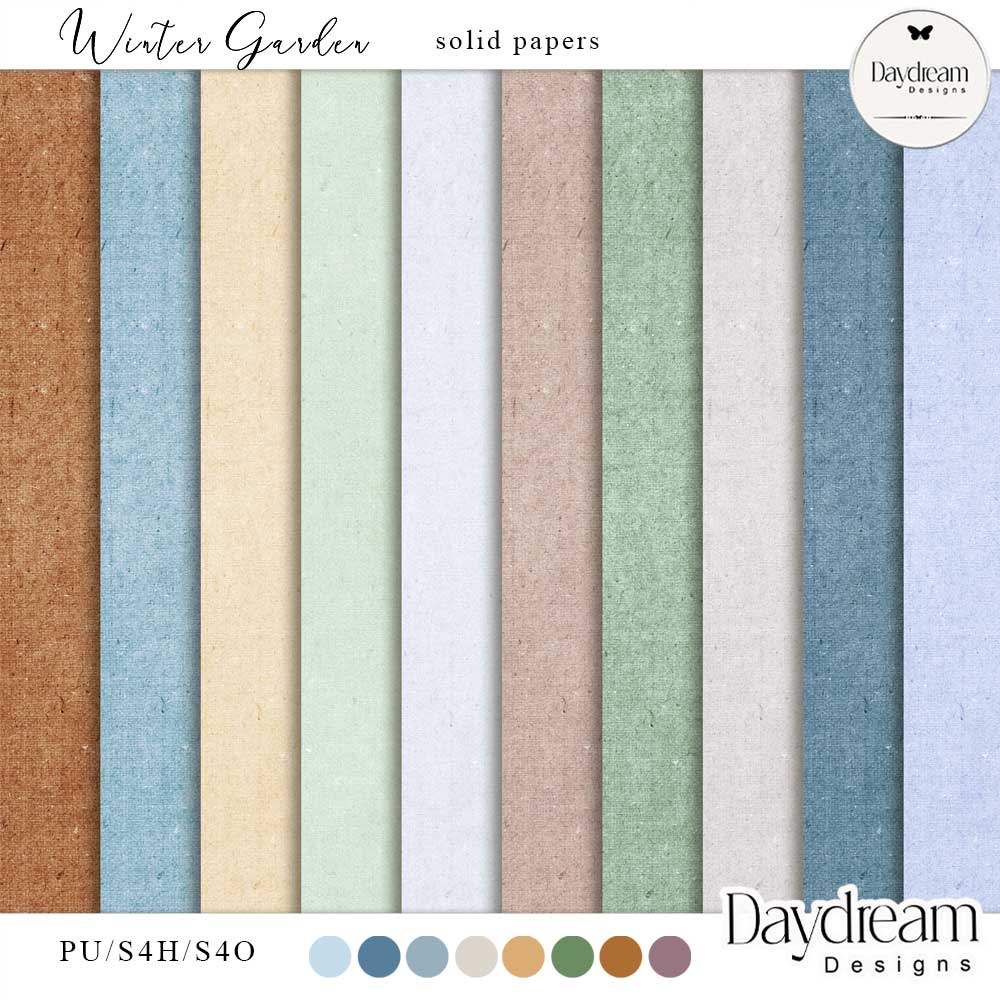 Winter Garden Solid Papers by Daydream Designs