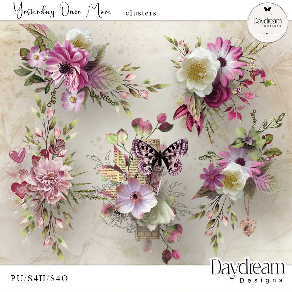 Yesterday Once More Clusters by Daydream Designs 
