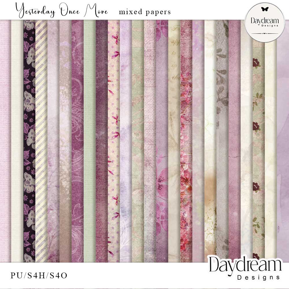 Yesterday Once More Mixed Papers by Daydream Designs 