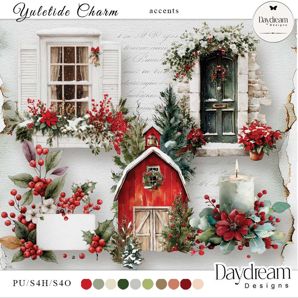 Yuletide Charm Accents by Daydream Designs  