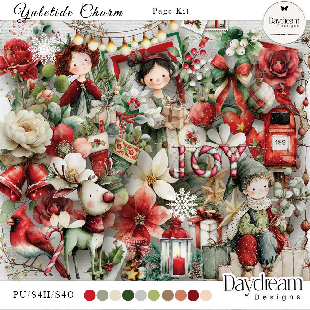 Yuletide Charm Page Kit by Daydream Designs  
