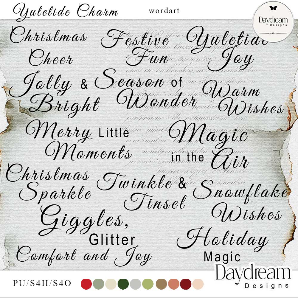 Yuletide Charm WordArt by Daydream Designs 