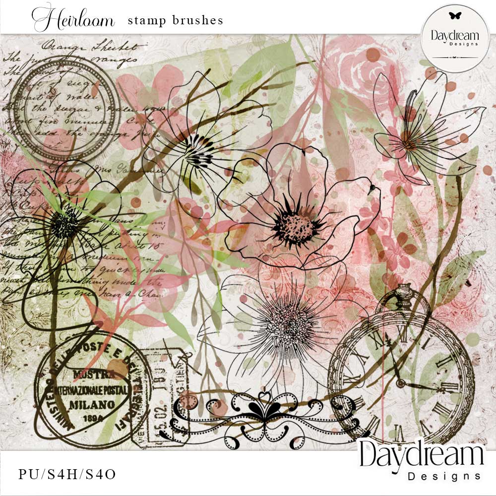 Heirloom Stamp Brushes by Daydream Designs  