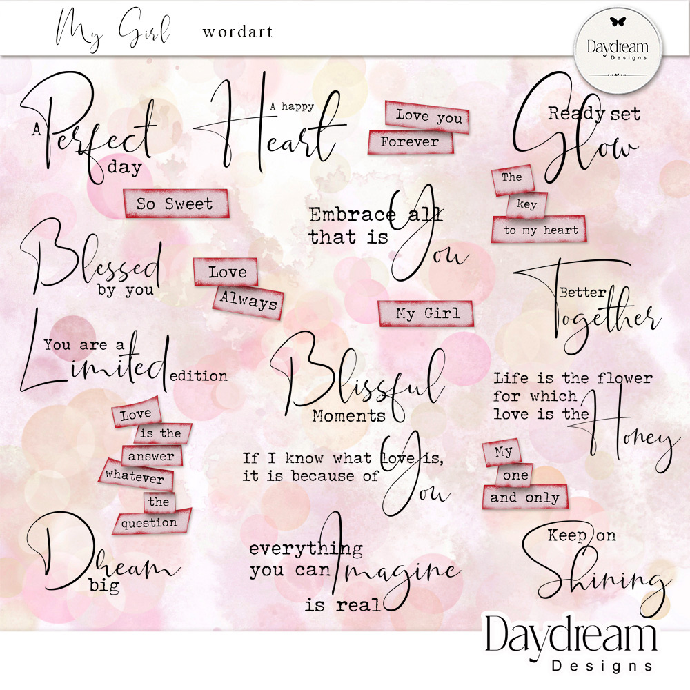 My Girl WordArt by Daydream Designs