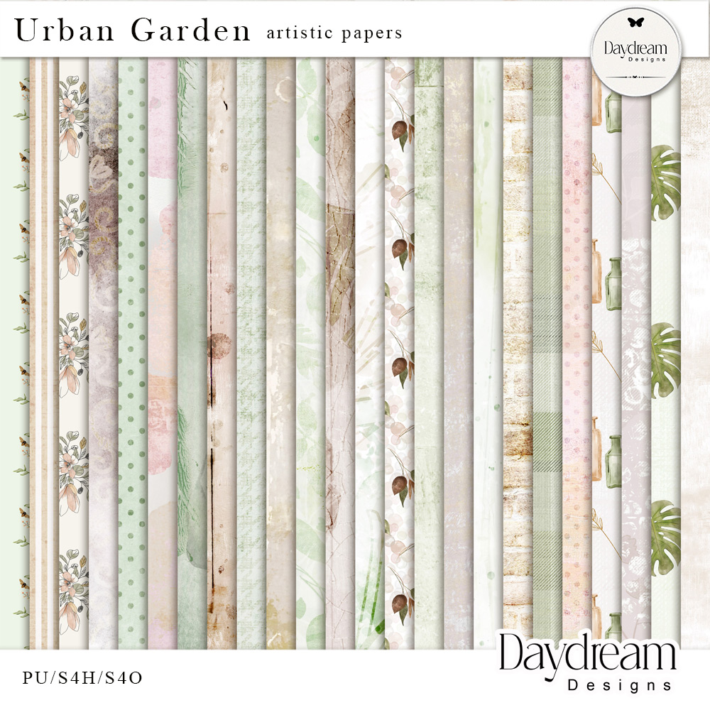 Urban Garden Artistic Papers by Daydream Designs