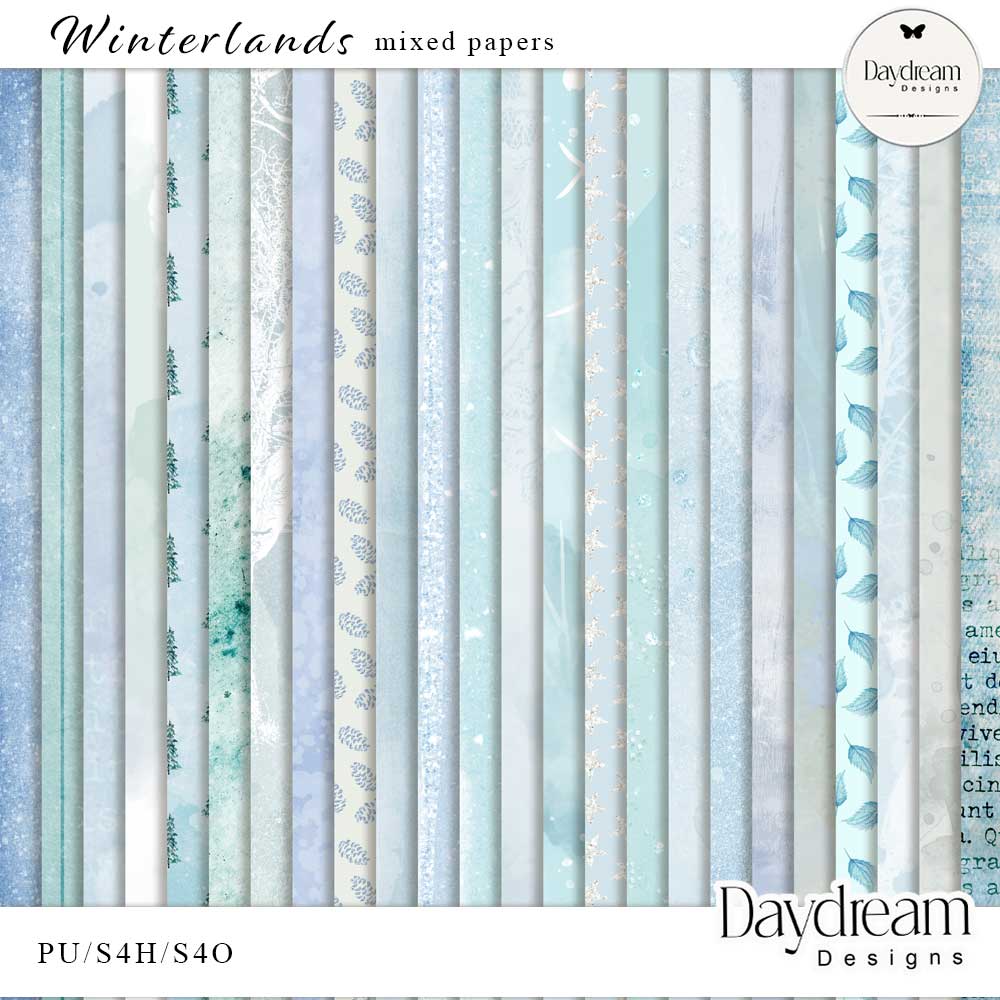 Winterlands Mixed Papers by Daydream Dsigns 