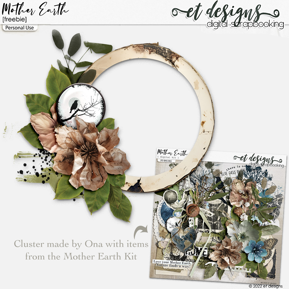 Digital Scrapbooking FREEBIE Mother Earth by et designs Digital Scrapbooking FREEBIE Mother Earth by et designs