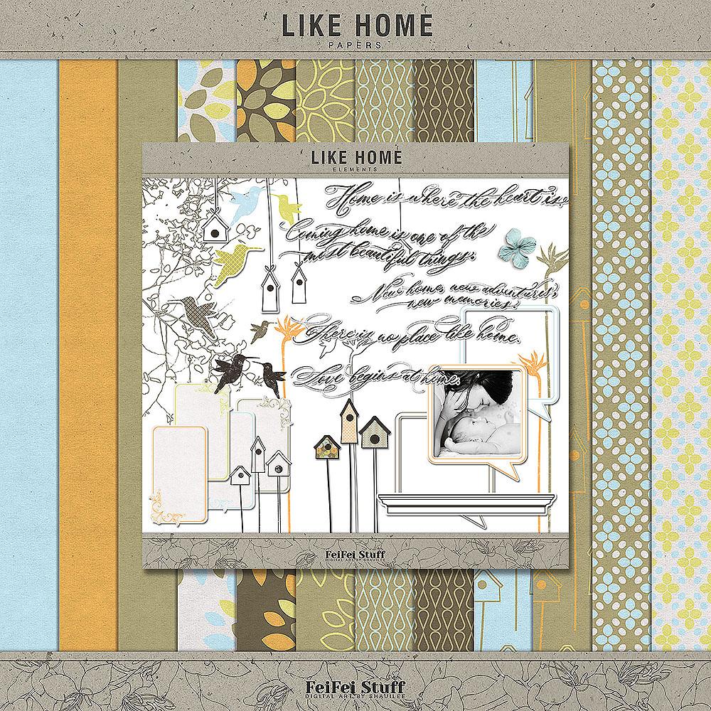 Like Home Digital Scrapbook Kit by FeiFei Stuff