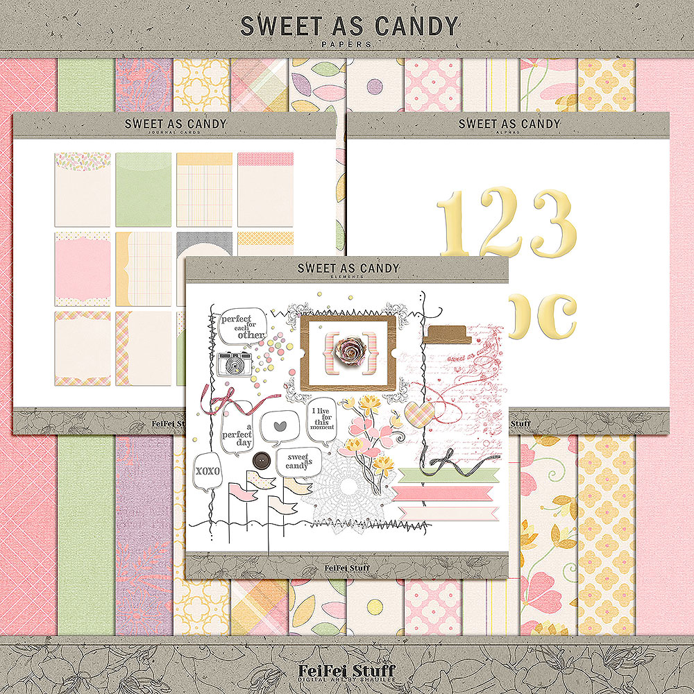 Sweet as Candy Digital Scrapbook Kit by FeiFei Stuff