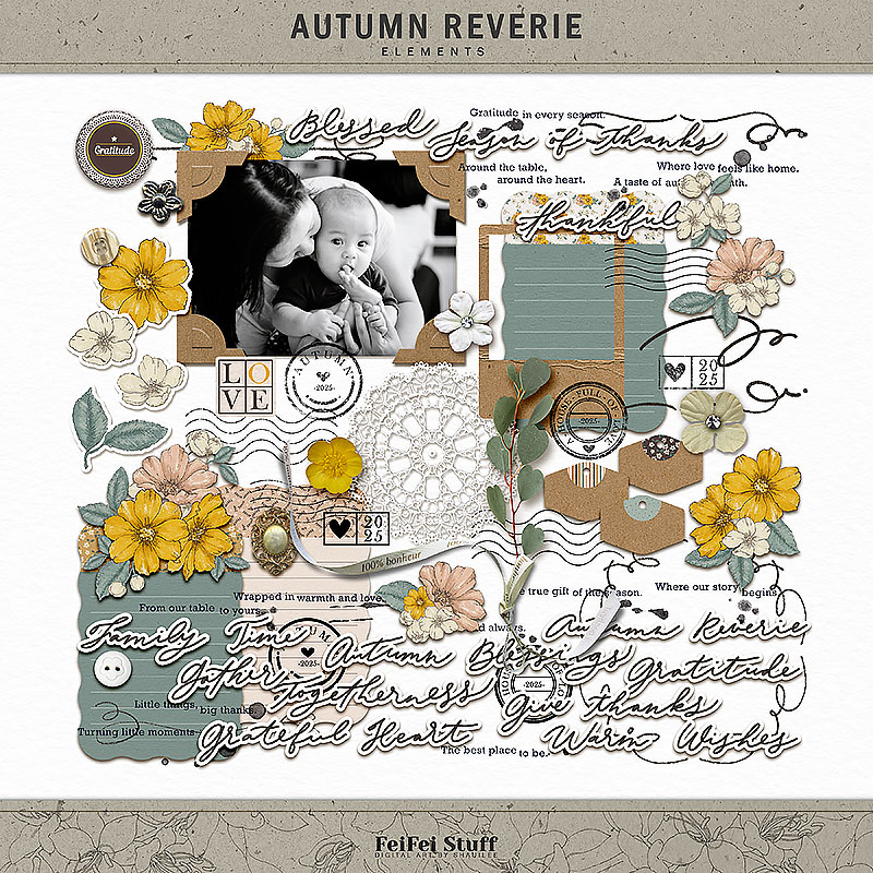 Autumn Reverie Element Pack by FeiFei Stuff