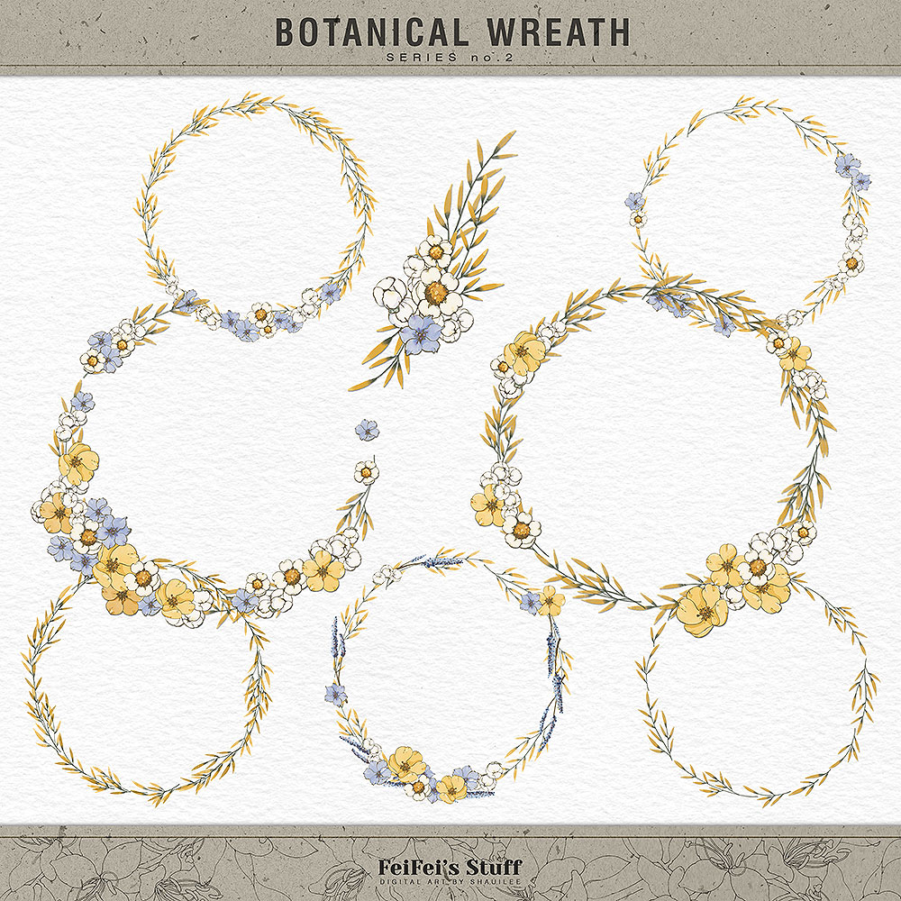 Botanical Wreath No.2 by FeiFei Stuff