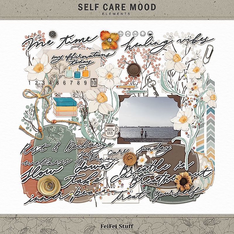 Self Care Mood Element Pack by FeiFei Stuff