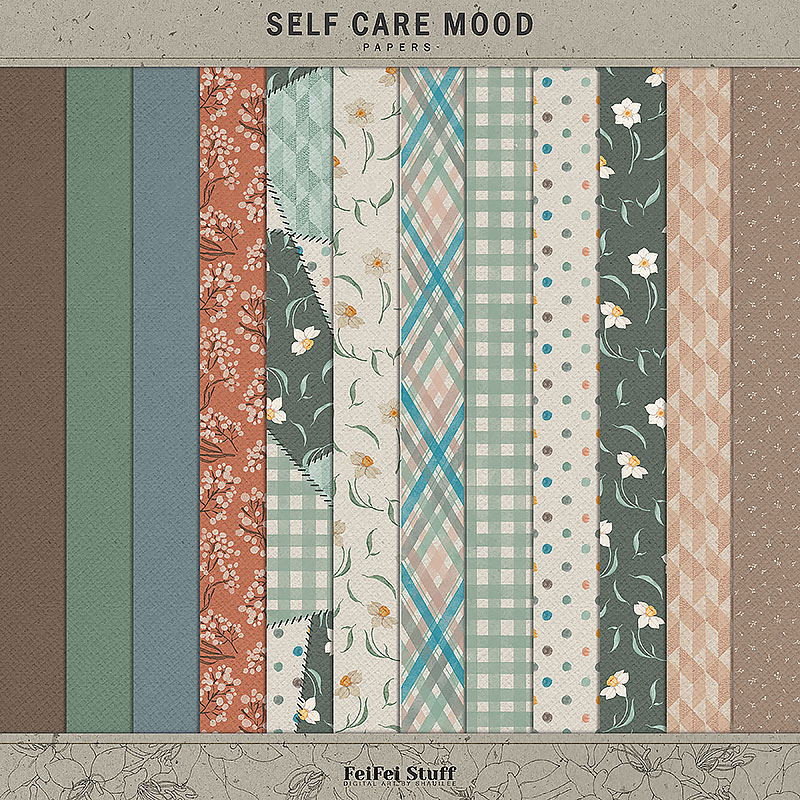 Self Care Mood Paper Pack by FeiFei Stuff