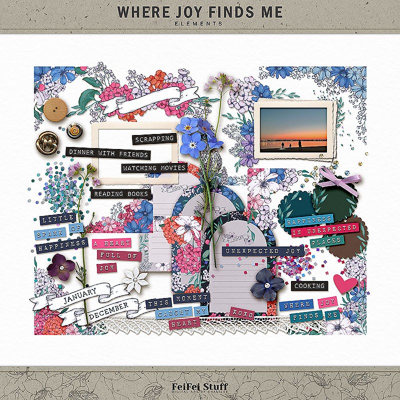 Where Joy Finds Me Element Pack by FeiFei Stuff