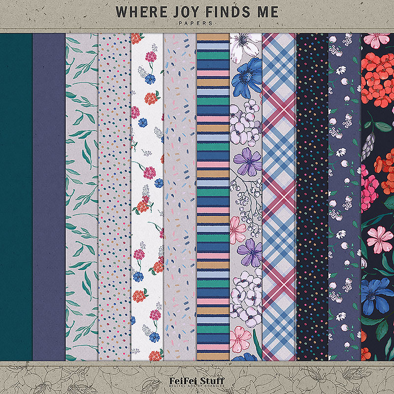 Where Joy Finds Me Paper Pack by FeiFei Stuff