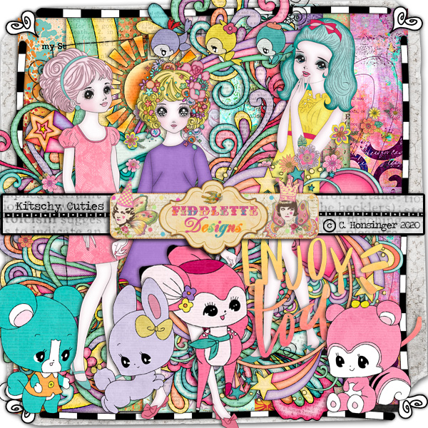 Kitschy Cuties by Fiddlette Designs