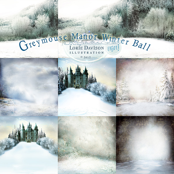 Greymouse Manor Winter Ball Winter Papers by Lorie Davison