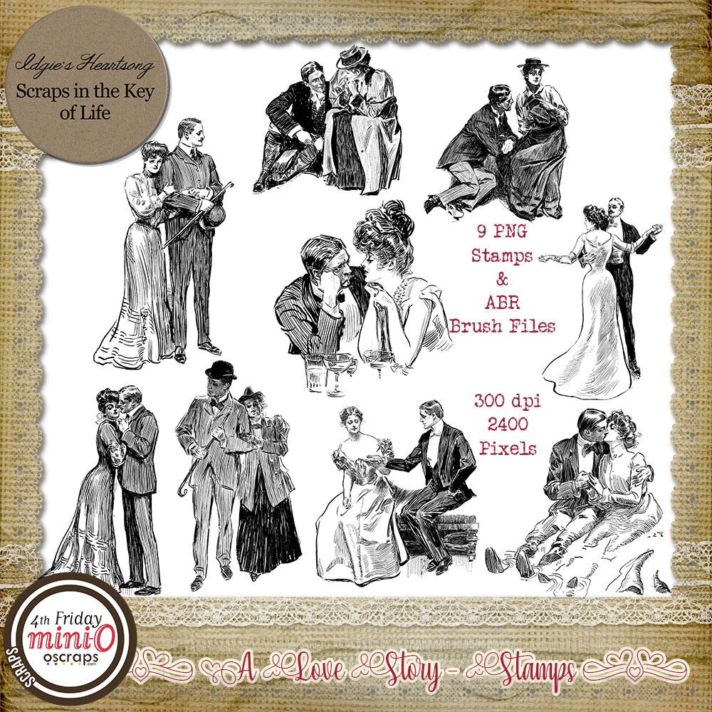 A Love Story - Stamps - Set 1 by Idgie's Heartsong