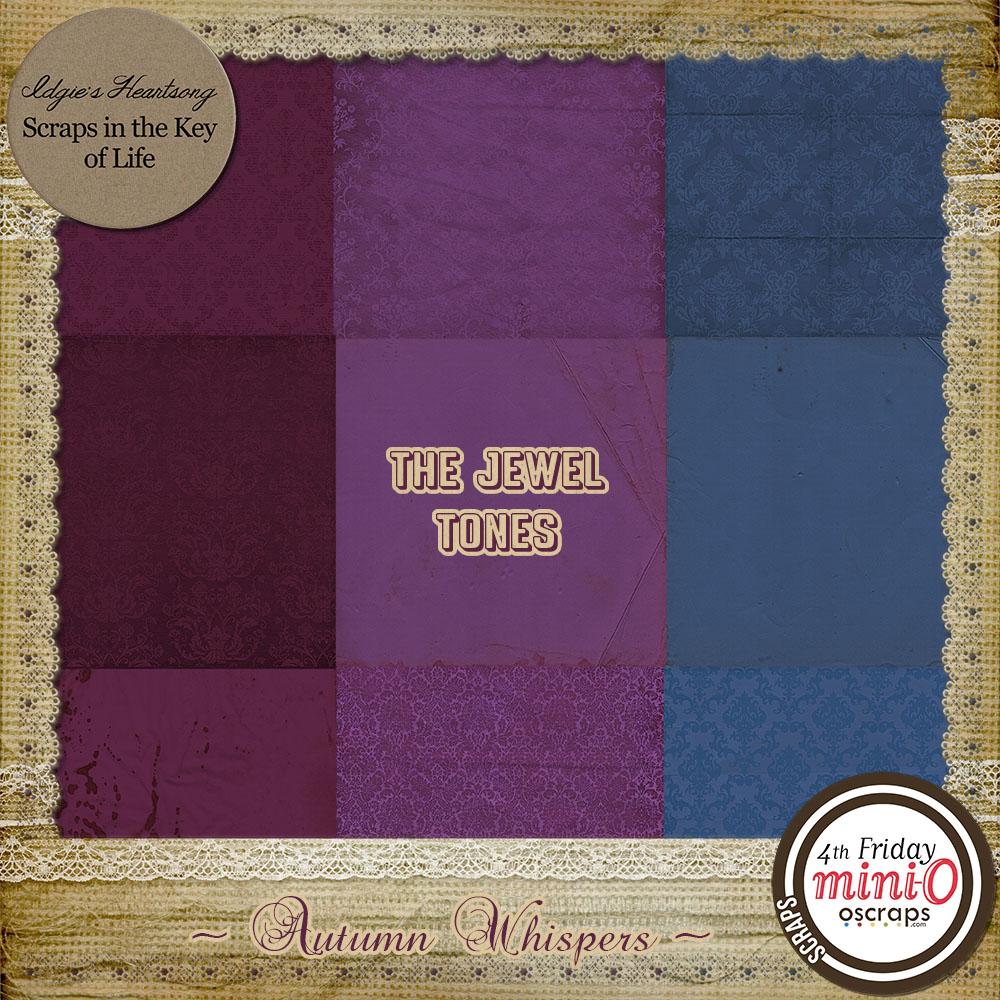 Autumn Whispers Paper Pack - The Jewel Tones by Idgie's Heartsong