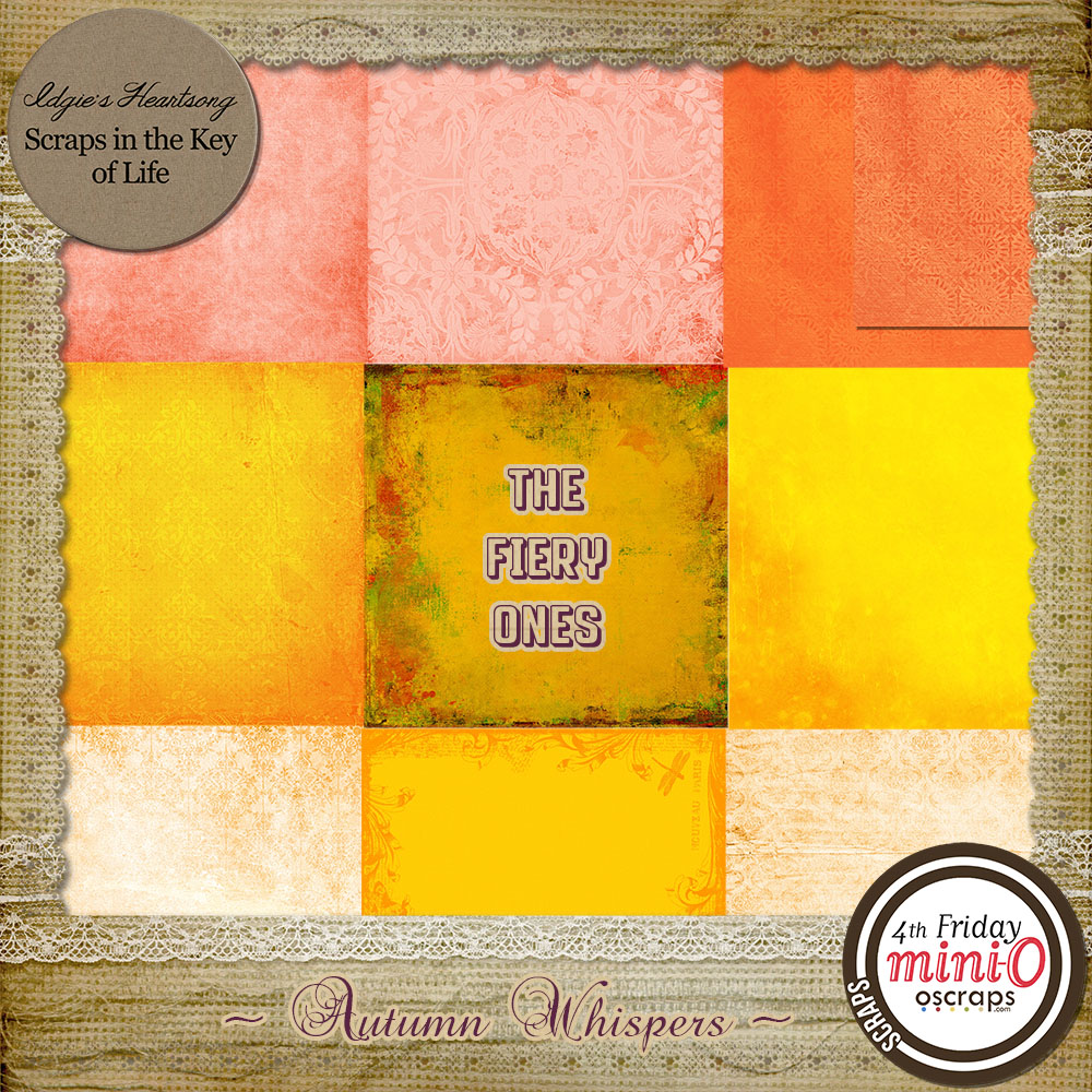 Autumn Whispers Paper Pack - The Fiery Ones by Idgie's Heartsong