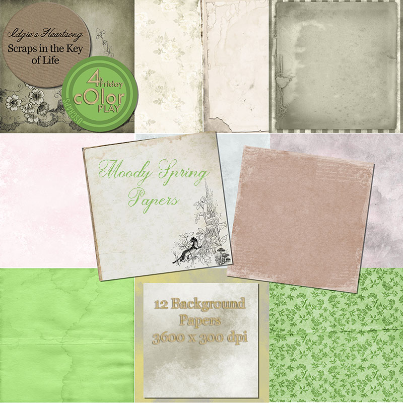 MOODY SPRING PAPERS - February Color Play by Idgie's Heartsong